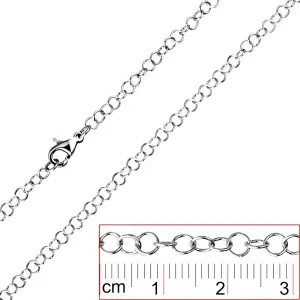Stalowy łańcuszek - proste okrągłe ogniwa - Grubość: 0,6 mm