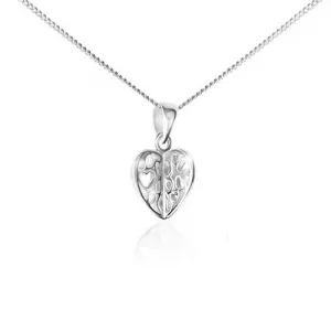 Naszyjnik ze srebra 925 - łańcuszek i wisiorek, wycinane serce
