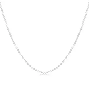 Srebrny 925 naszyjnik - łańcuszek z owalnych oczek, kuleczka, pierścień i okrąg