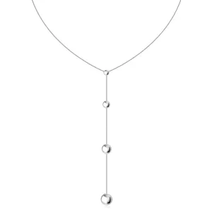 Srebrny naszyjnik 925 - łańcuszek z motywem węża, kuleczki różnej wielkości