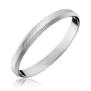 Srebrny pierścionek 925 - pionowe i ukośne nacięcia, 2 mm - Rozmiar : 50