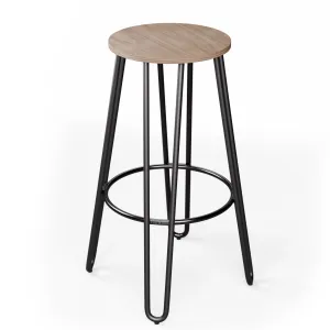 Blumfeldt Hamilton, krzesło bistro, 1 szt., Ø 33 cm, drewno, stalowa rama #539146