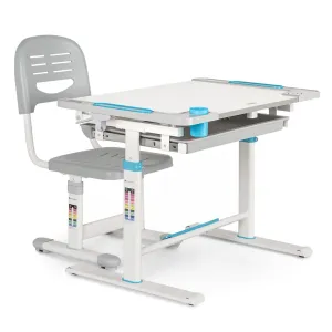 Blumfeldt Tommi XL, zestaw biurkowy dla dzieci, regulacja wysokości biurka i krzesła, ergonomiczny, 4-10 lat #327874