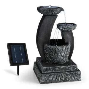 Blumfeldt Fantaghiro, fontanna ogrodowa, panel słoneczny, 3 W, LED polyresín, wygląd kamienia