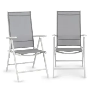 Blumfeldt Almeria, regulowane krzesło ogrodowe, fotel ogrodowy, zestaw 2 sztuk, 56,5 x 107 x 68 cm, ComfortMesh #90998
