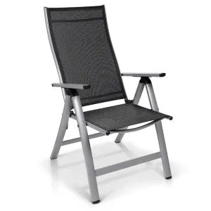 Blumfeldt London, regulowane krzesło ogrodowe, fotel ogrodowy, Textilene, aluminium, 6 pozycji, składane #92570