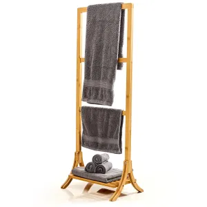 Blumfeldt Stojak na ręczniki, 3 ramiona, 40 x 104,5 x 27 cm, drabina, bambus