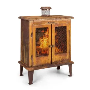 Blumfeldt Flame Locker, kominek ogrodowy, styl vintage, 58 x 30 cm, stal, imitacja rdzy