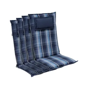 Blumfeldt Donau, poduszka na krzesło ogrodowe z wysokim oparciem, poduszka na fotel ogrodowy, poliester, 50 x 120 x 6 cm #92869