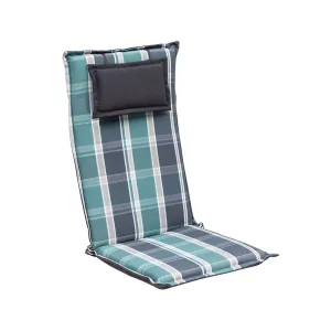 Blumfeldt Donau, poduszka na krzesło ogrodowe z wysokim oparciem, poduszka na fotel ogrodowy, poliester, 50 x 120 x 6 cm #92568