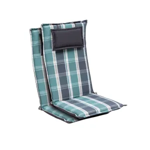 Blumfeldt Donau, poduszka na krzesło ogrodowe z wysokim oparciem, poduszka na fotel ogrodowy, poliester, 50 x 120 x 6 cm #92511