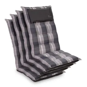 Blumfeldt Sylt, poduszka na krzesło ogrodowe z wysokim oparciem, poduszka na fotel ogrodowy, poliester, 50 x 120 x 9 cm #92504