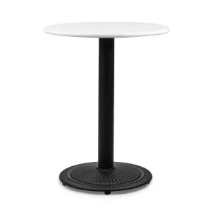 Blumfeldt Patras Pearl, bistro stolik, styl secesyjny, marmur, Ø 60 cm, wysokość 75 cm, żeliwo