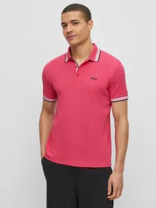 BOSS Polo Koszulka Różowy #431711
