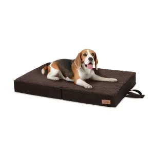 Brunolie Paco, legowisko dla psa, możliwość prania, ortopedyczne, antypoślizgowe, oddychające, składane, pianka z pamięcią kształtu, rozmiar M (80 x 8 x 55 cm) #92650
