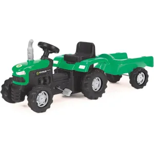 Buddy Toys BPT 1013 Traktor na pedały z wózkiem, Fieldmann, zielony