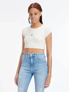 Calvin Klein Jeans Crop top Biały #404192