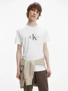 Calvin Klein Jeans Archival Monogram Flock Koszulka Biały #207754
