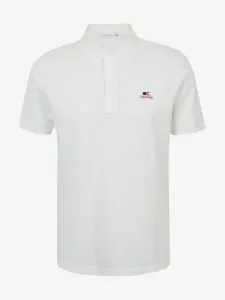 Calvin Klein Jeans Vintage Logo Polo Koszulka Biały #557500