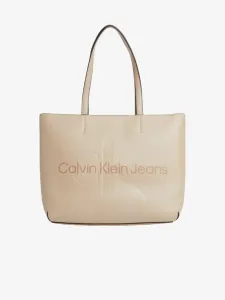 Calvin Klein Jeans Torba na zakupy Beżowy