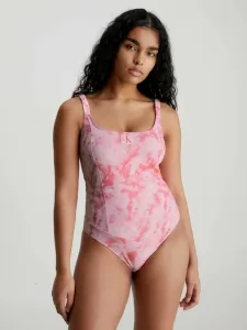 Calvin Klein Underwear	 Authentic-One Piece-Print Kostium kąpielowy jednoczęściowy Różowy #404468