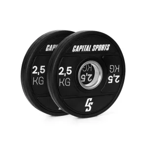 Capital Sports Elongate 2020, obciążenia, 2 x 2,5 kg, twarda guma,50, 4 mm