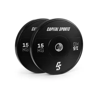 Capital Sports Sports Elongate 2020, obciążniki, 2 x 15 kg, twarda guma, 50,4 mm