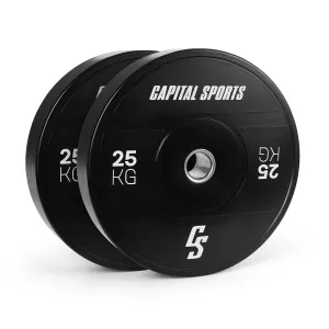 Capital Sports Sports Elongate 2020, obciążniki, 2 x 25 kg, twarda guma,50, 4 mm