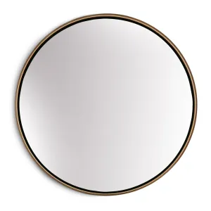 Casa Chic Fournier, lustro ścienne, metalowa rama, okrągłe, Ø 80 cm #375510