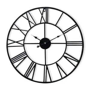Casa Chic Queensway 80, zegar ścienny, metalowy, cichy, Ø 80 cm #359736