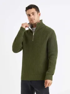 Celio Veviking Sweter Zielony #262720