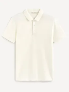 Celio Arewaffle Polo Koszulka Biały