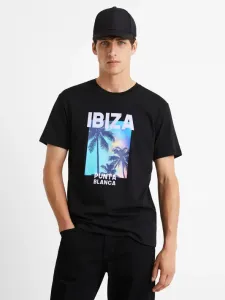 Celio Cesouth Ibiza Koszulka Czarny #224524