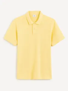 Celio Cesunny Polo Koszulka Żółty