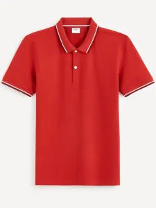 Celio Decolrayeb Polo Koszulka Czerwony #588981