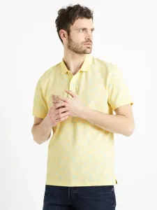 Celio Depalmito Polo Koszulka Żółty #599831