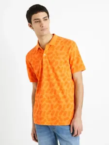 Celio Depineap Polo Koszulka Pomarańczowy