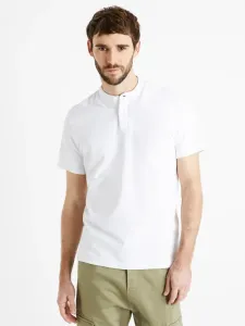 Celio Desohel Polo Koszulka Biały #390752