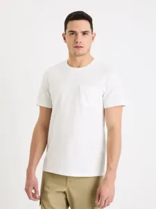 Celio Gepik Koszulka Biały #572482