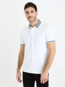 Celio Gesort Polo Koszulka Biały #584675