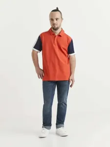 Celio Koszulka Pomarańczowy