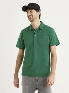 Celio Polo Koszulka Zielony #268084