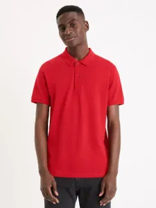 Celio Teone Polo Koszulka Czerwony