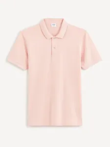 Celio Teone Polo Koszulka Różowy #584693