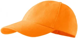 6-panelowa czapka z daszkiem, mandarynka #100499