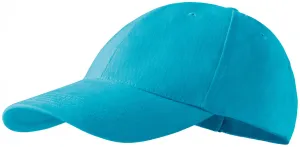 6-panelowa czapka z daszkiem, turkus
