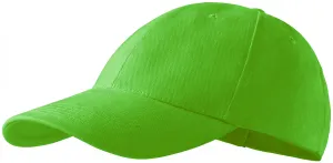 6-panelowa czapka z daszkiem, zielone jabłko