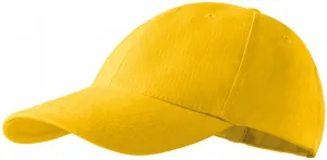 6-panelowa czapka z daszkiem, żółty