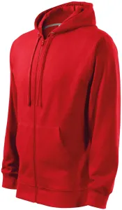 Bluza męska z kapturem, czerwony #316225