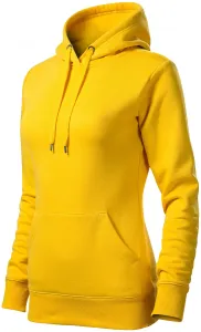 Damska bluza z kapturem bez zamka, żółty #106282